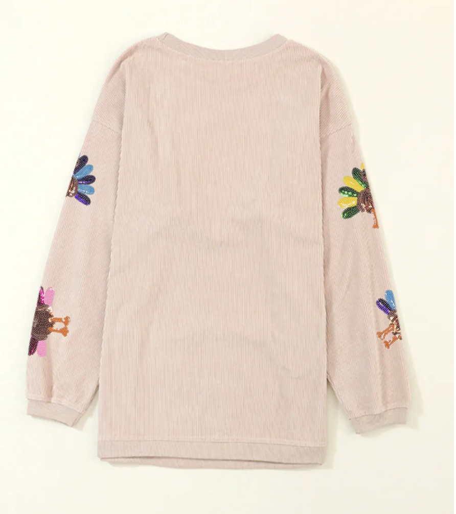 Sequin Turkey Baggy Sweatshirt RTS