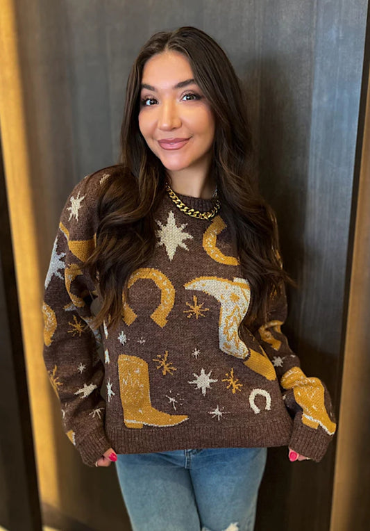 Wonder Brown Boot Sweater