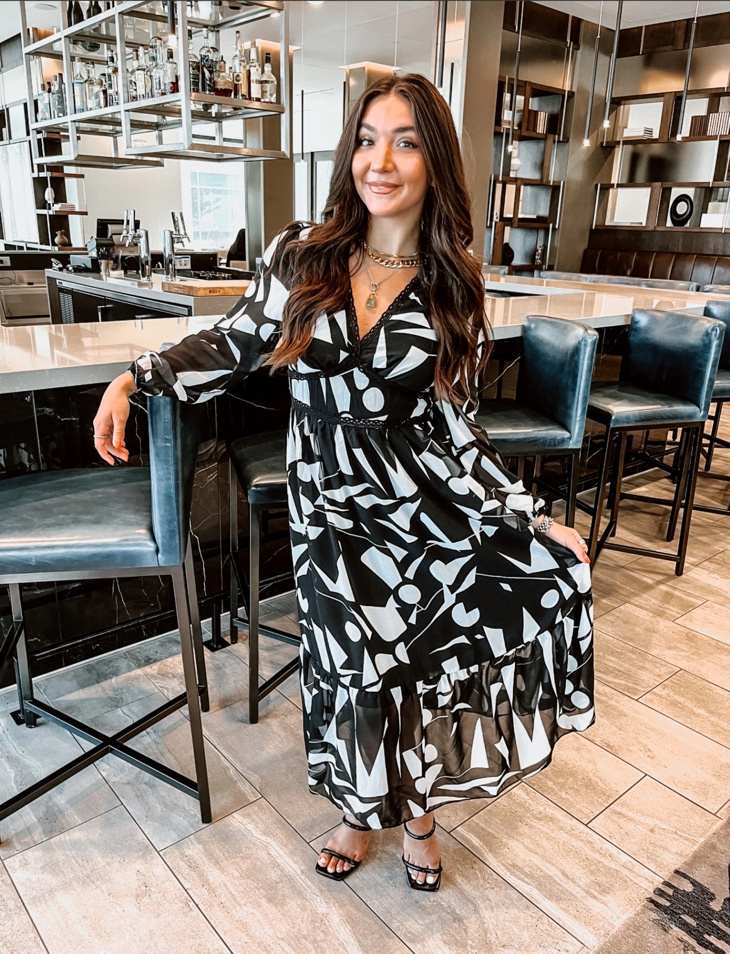 Happy Hour Black & White Maxi