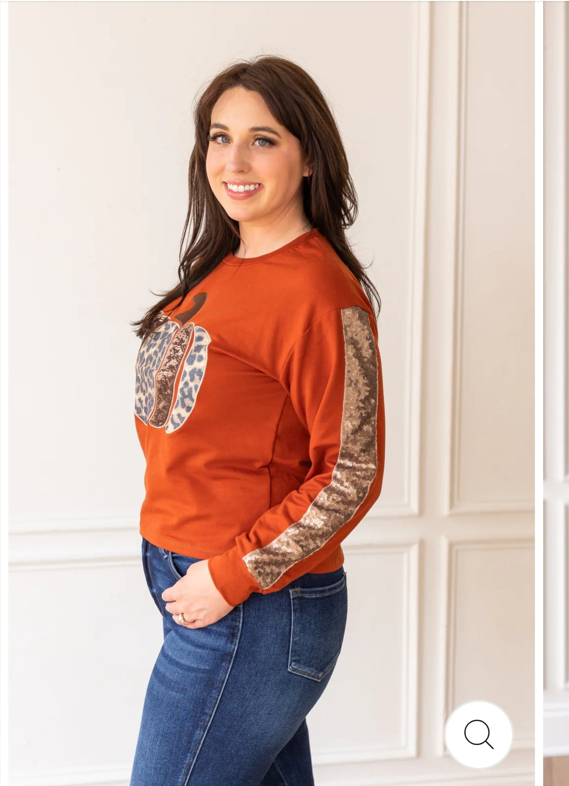 Corn Maze Rust Leopard/Sequin Pumpkin