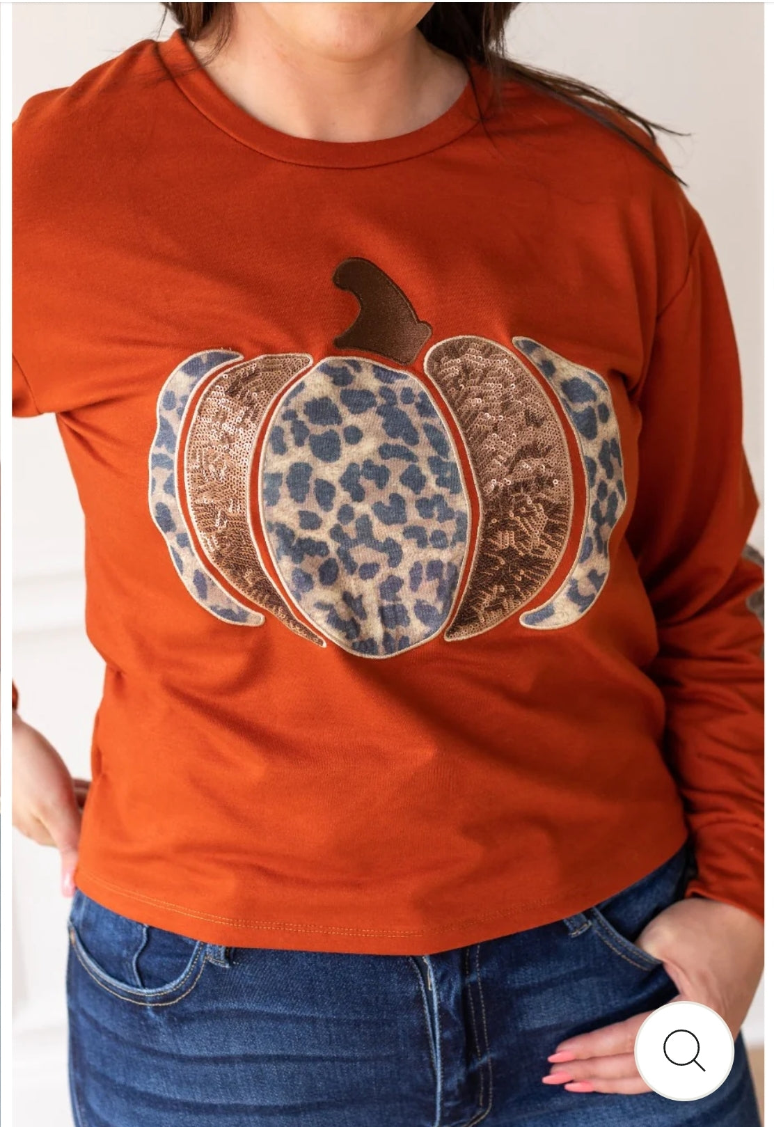 Corn Maze Rust Leopard/Sequin Pumpkin