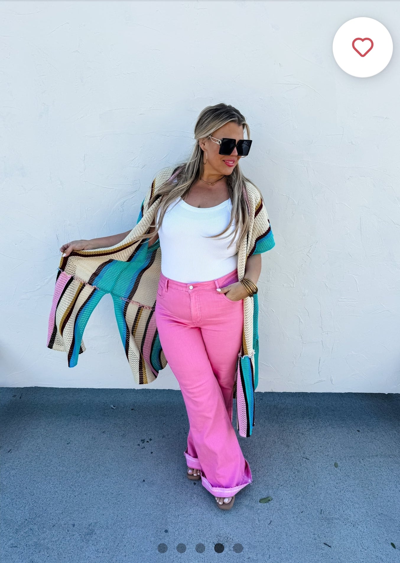 All For Sun Stripe Kimono
