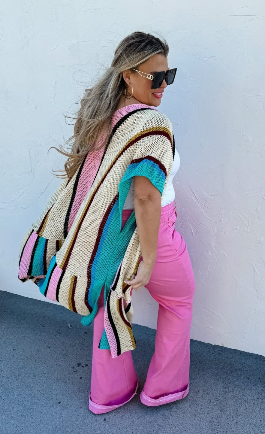 All For Sun Stripe Kimono