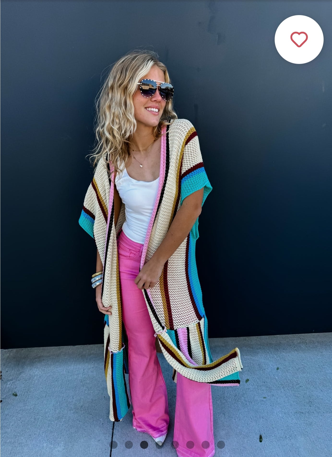 All For Sun Stripe Kimono