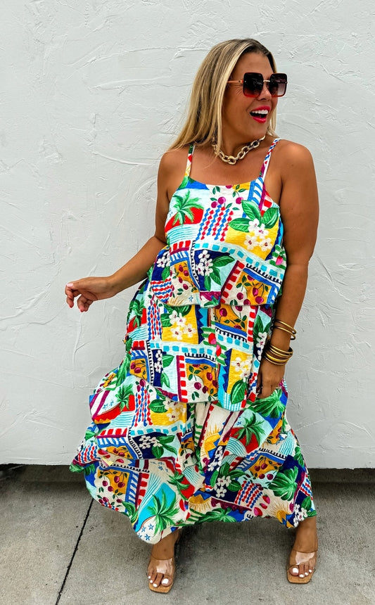 Summer In Barcelona Ruffle Dress (PREORDER)