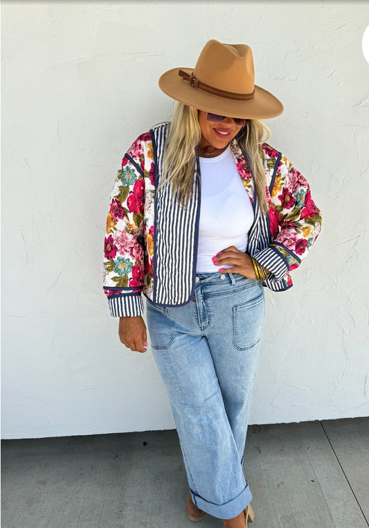 Preorder Mae Floral Quilted Jacket