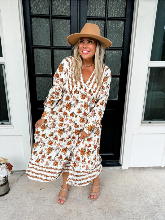 Kora Fall Floral Dress (PREORDER)