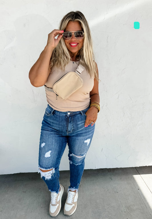 Billie Dark Wash Denim by Blakeley
