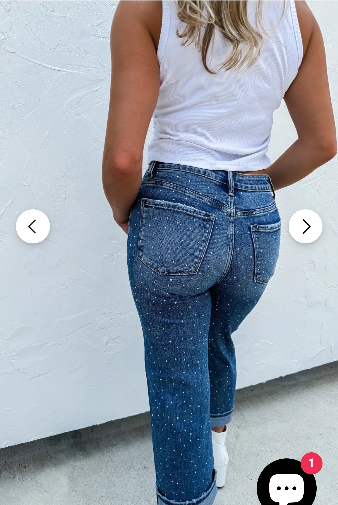 Rhinestone Cowgirl Mid-Rise Jeans