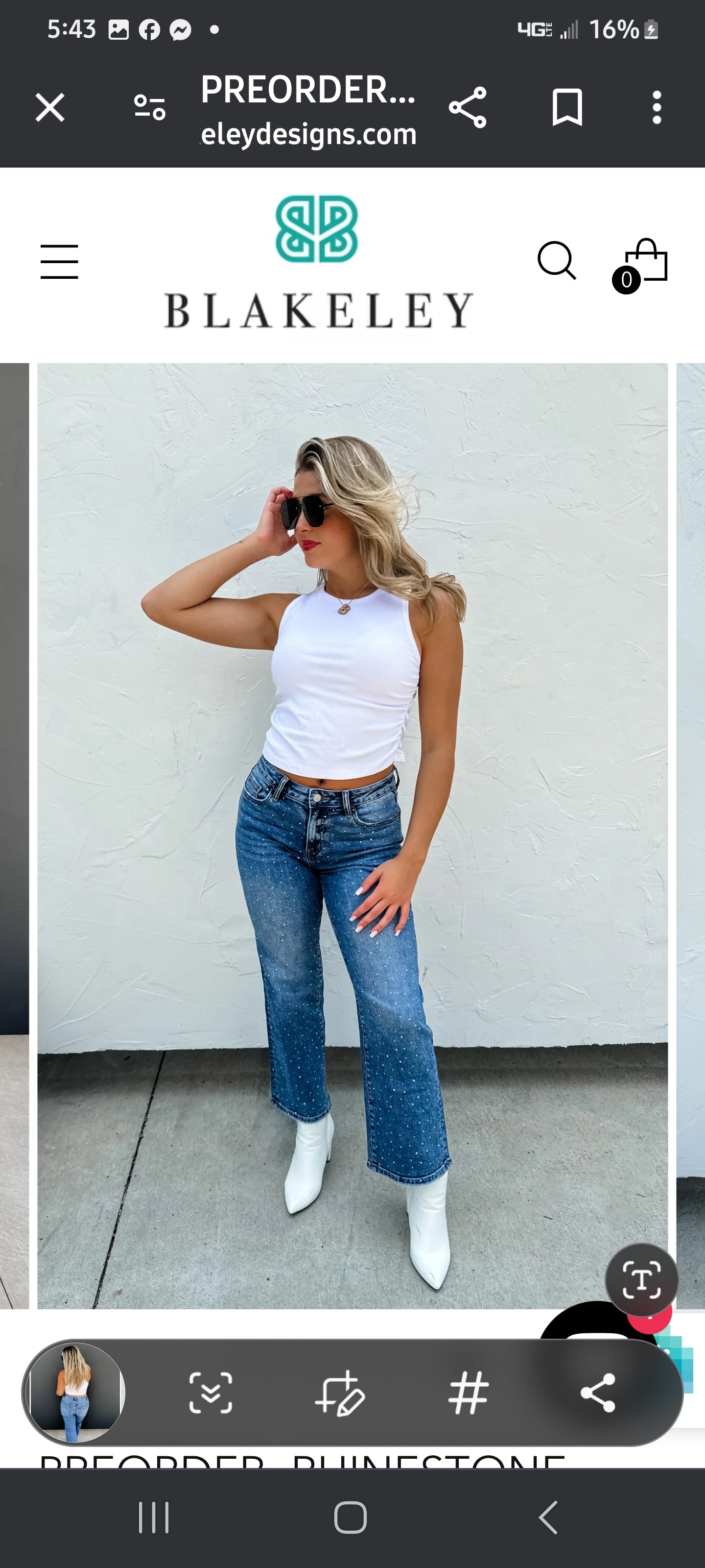 Rhinestone Cowgirl Mid-Rise Jeans