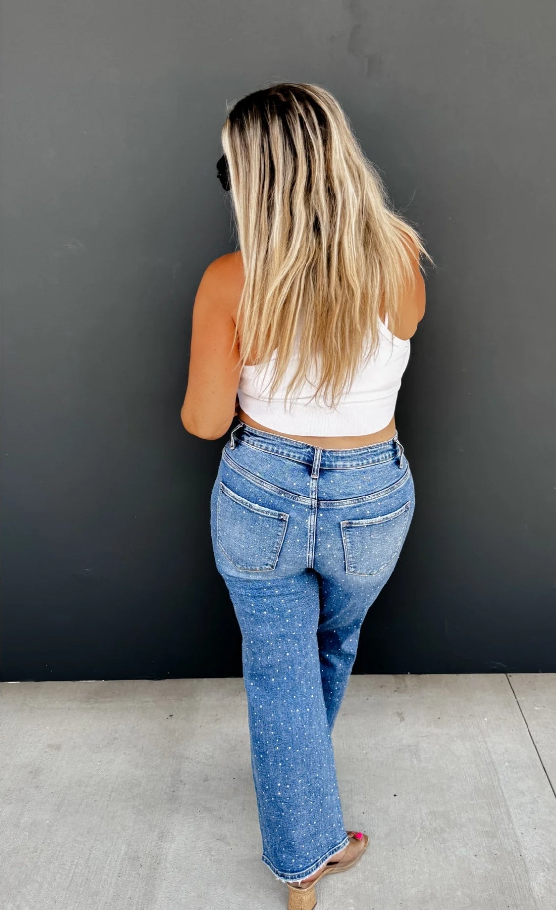 Rhinestone Cowgirl Mid-Rise Jeans