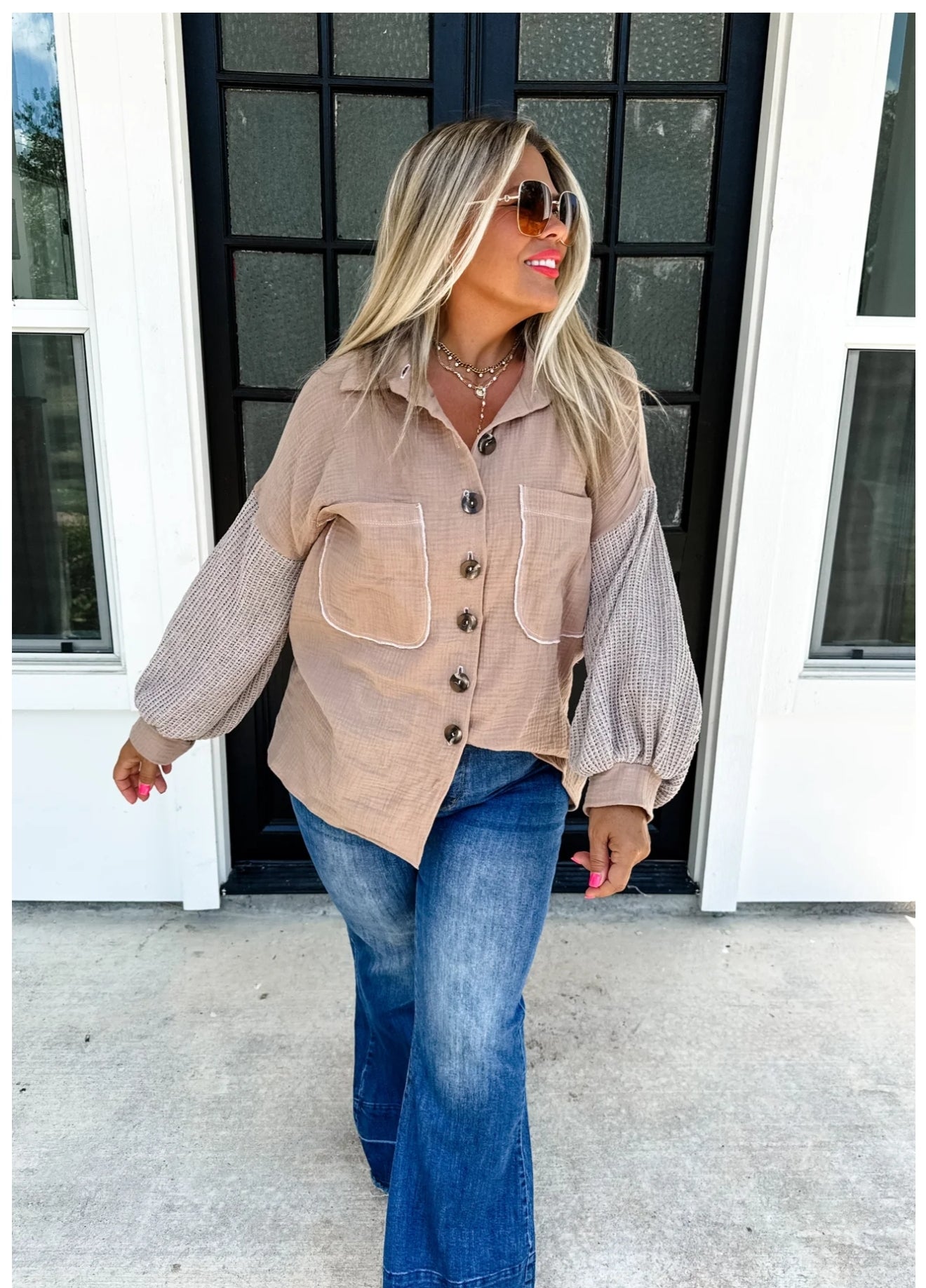 In The Moment Knit Sleeve Top