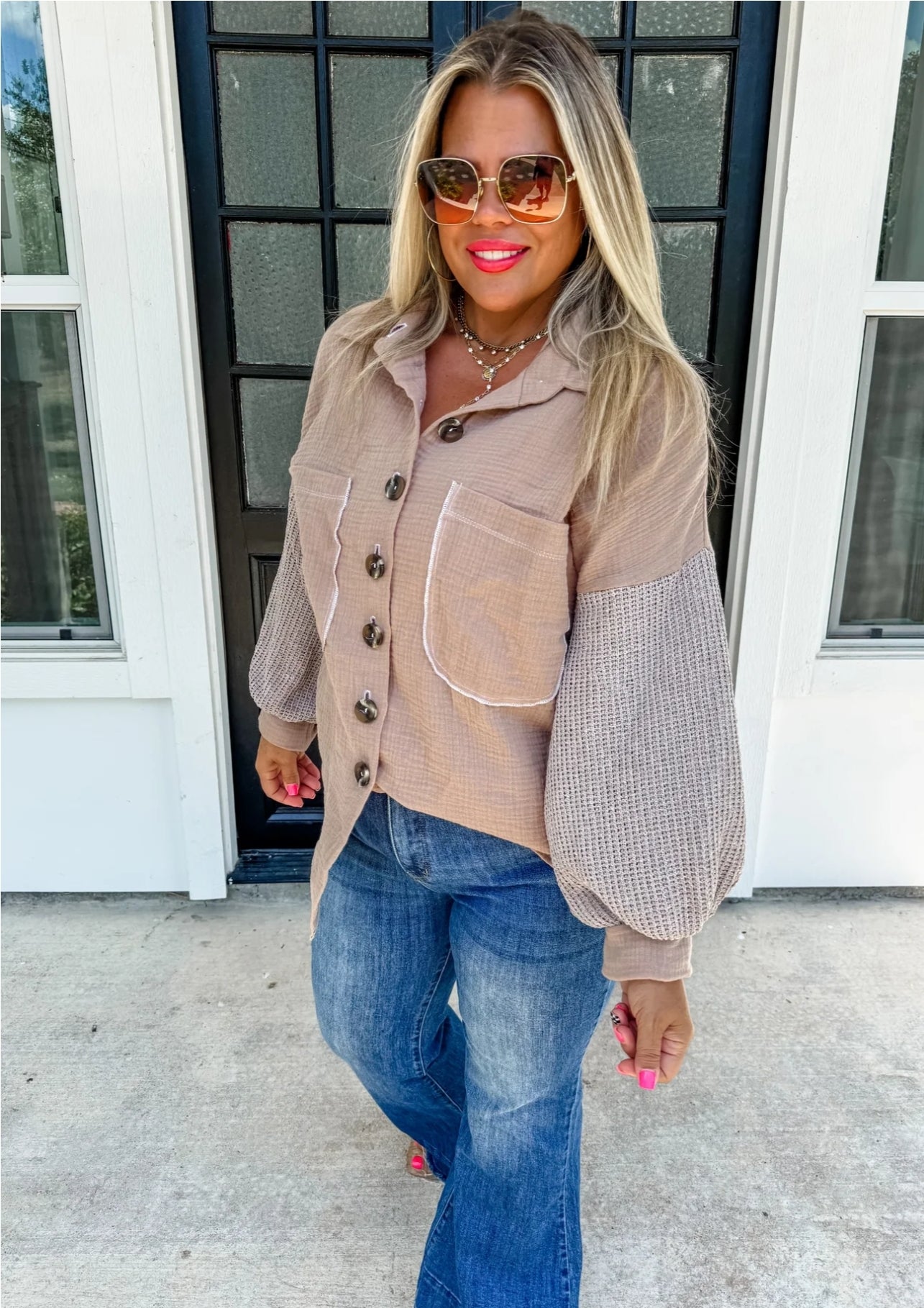In The Moment Knit Sleeve Top