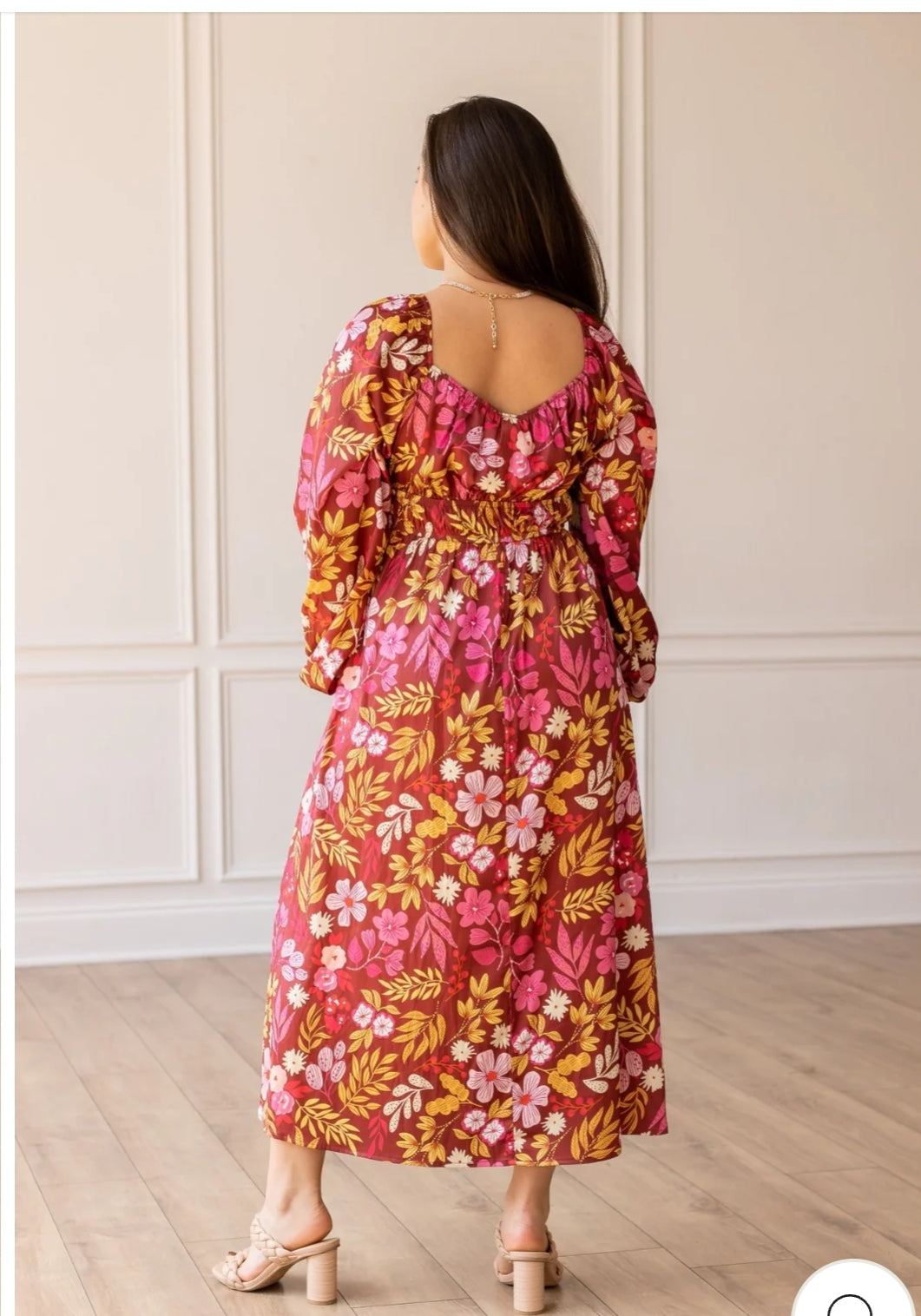 Wine Garden Romance Maxi Dress