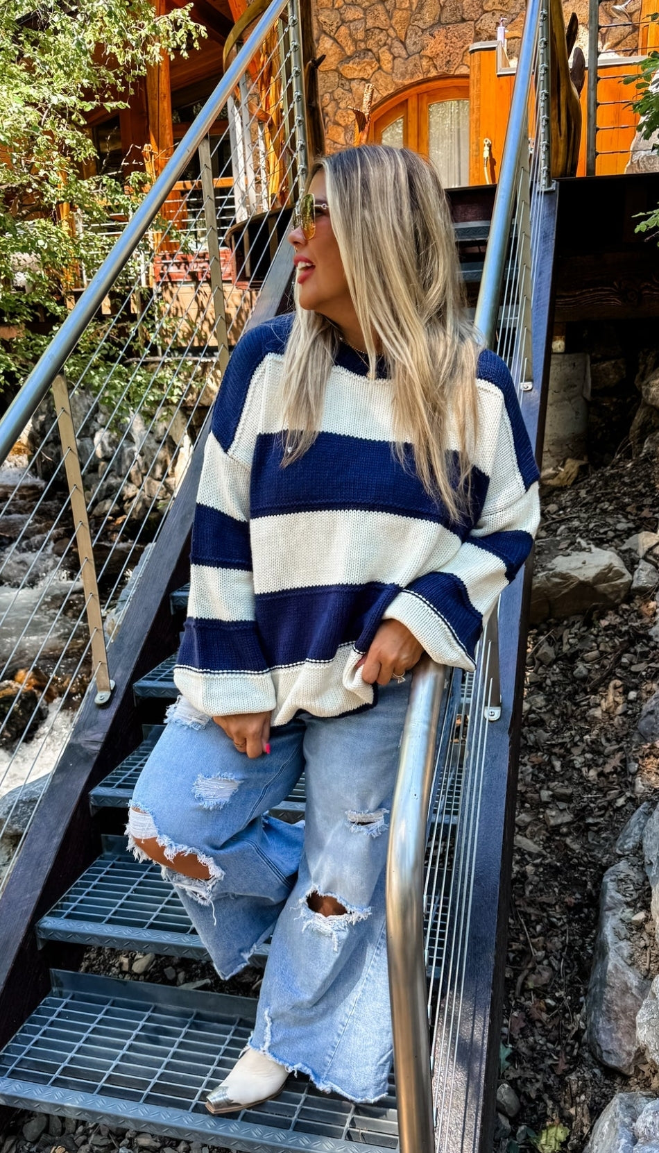 KADIE STRIPE KNIT SWEATER