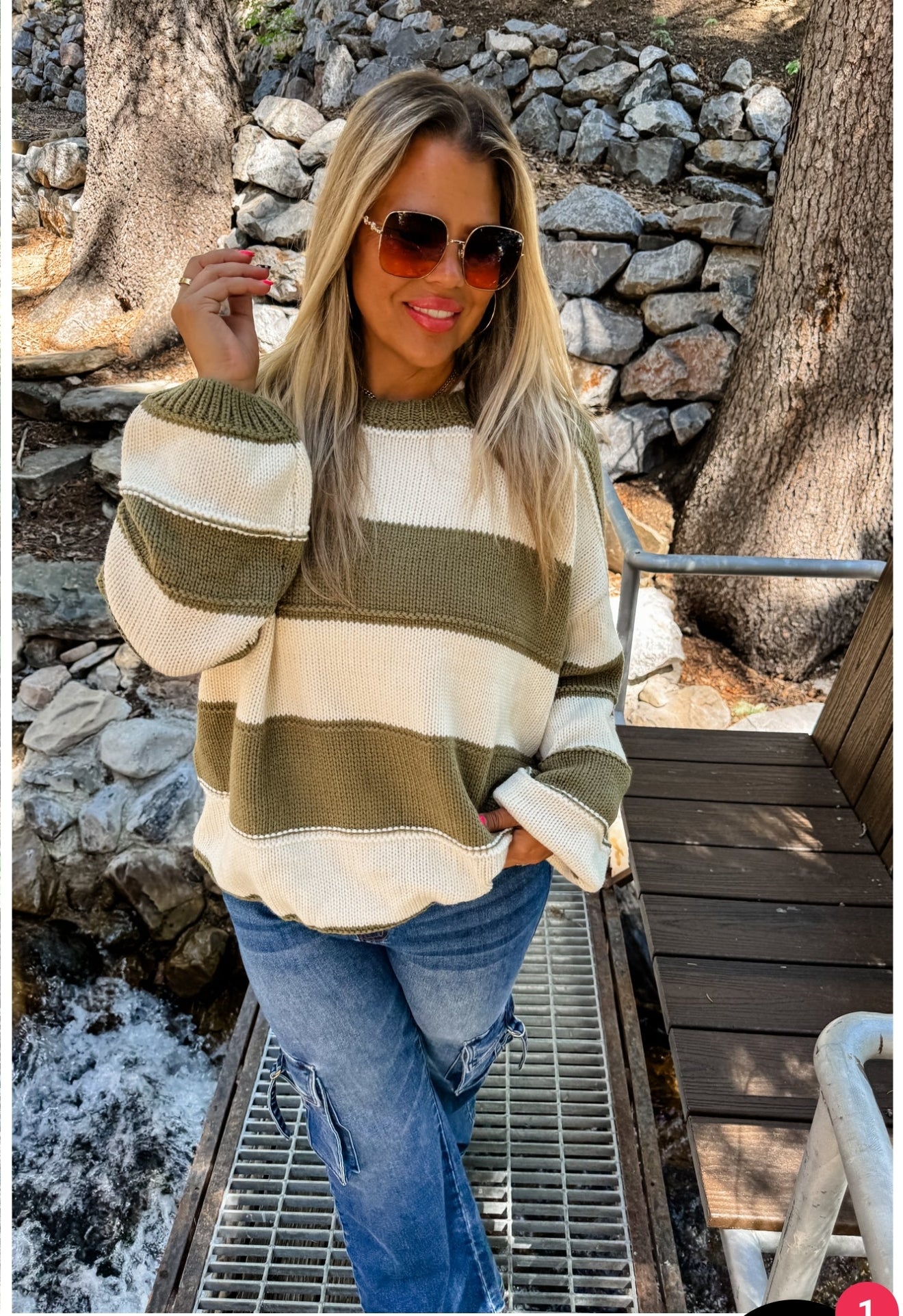 KADIE STRIPE KNIT SWEATER
