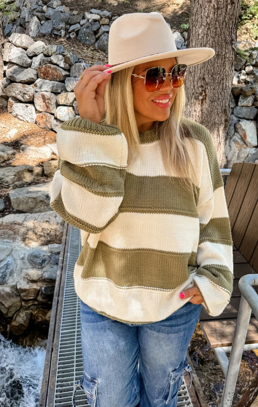 KADIE STRIPE KNIT SWEATER
