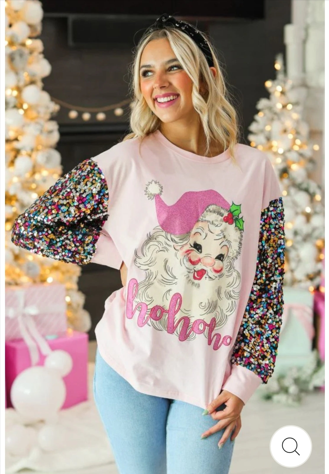 Santa Claus  with sequins sleeve