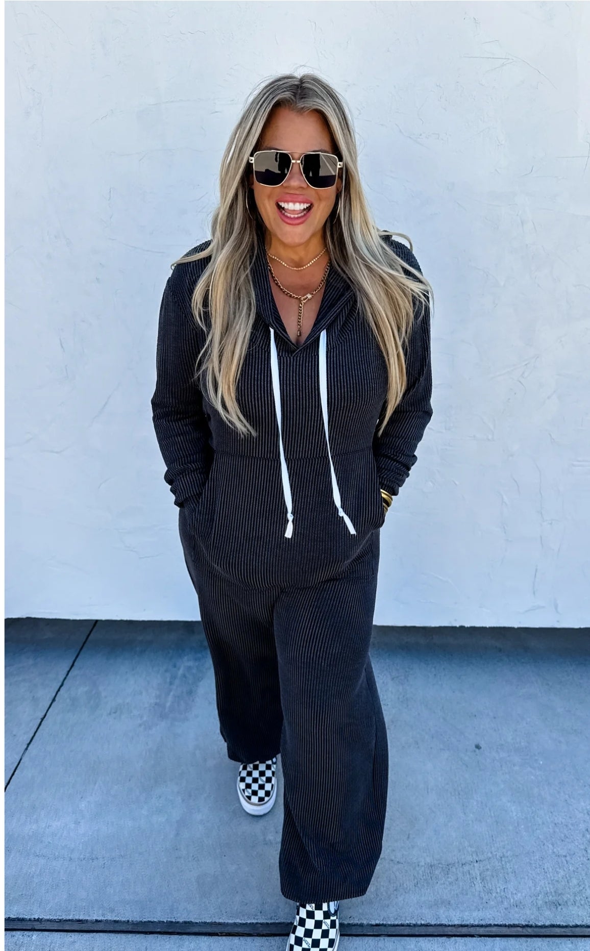 PREORDER- RIBBED HAYDEN HOODIE JUMPSUIT