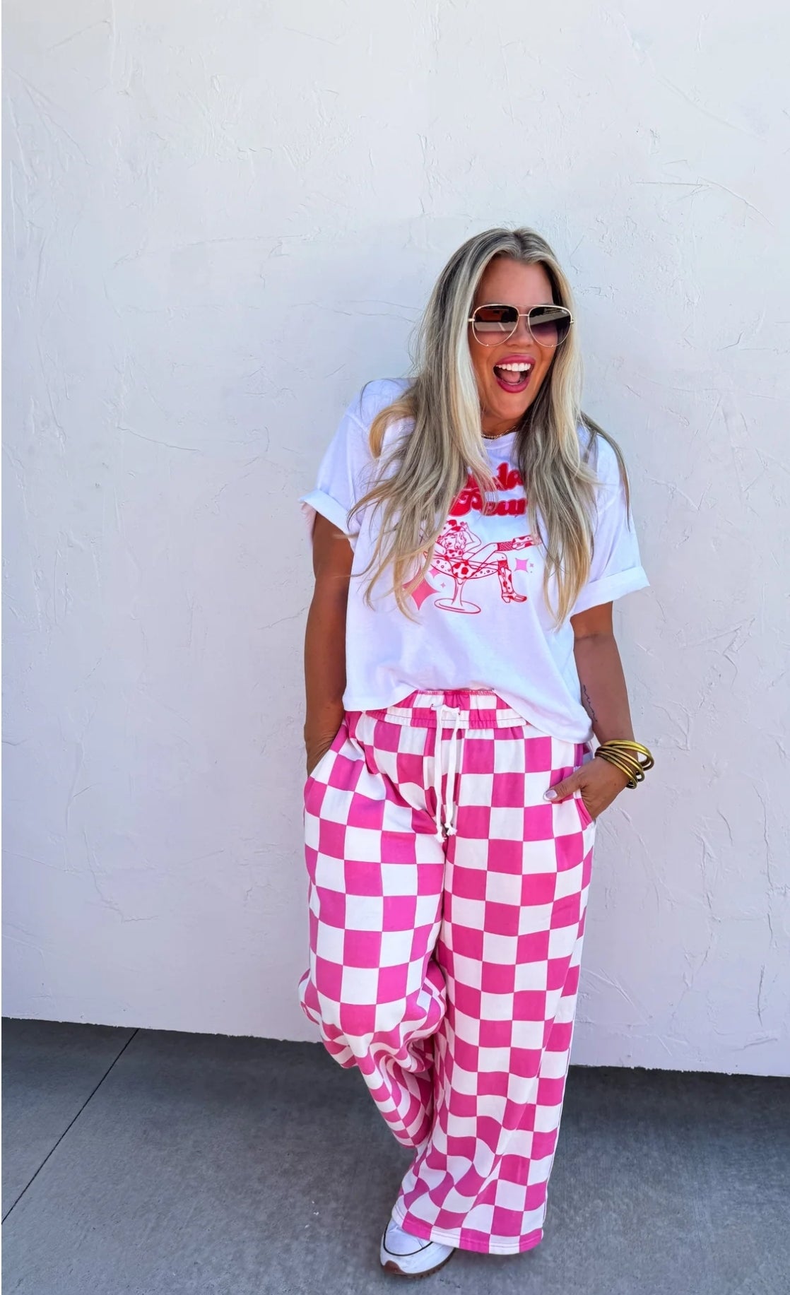 GRIDY GIRL WIDE LEG JOGGERS