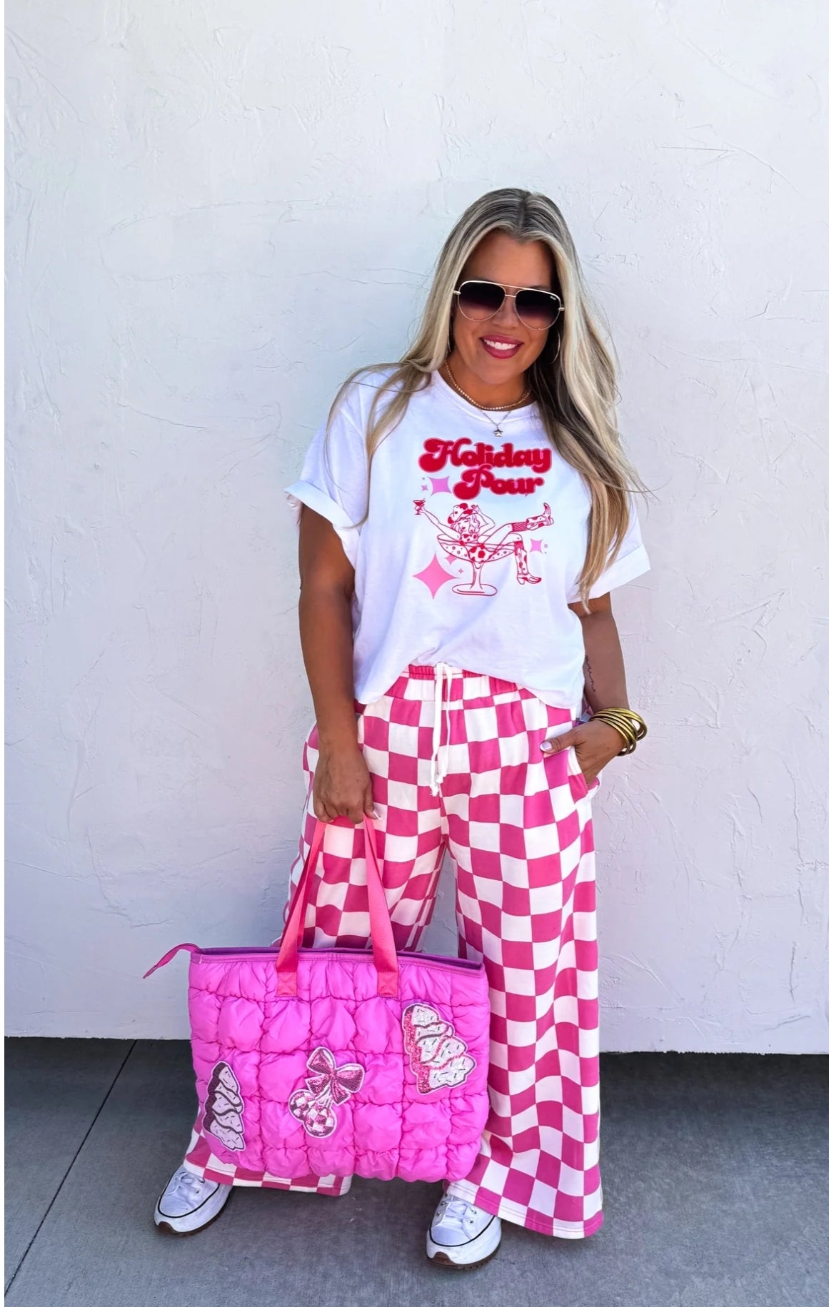 GRIDY GIRL WIDE LEG JOGGERS