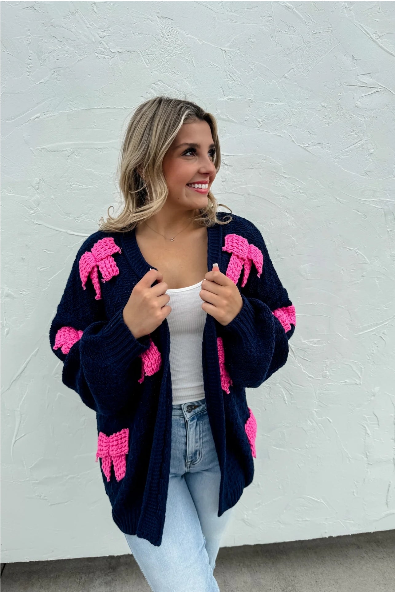 CLARA BOW KNIT CARDIGAN