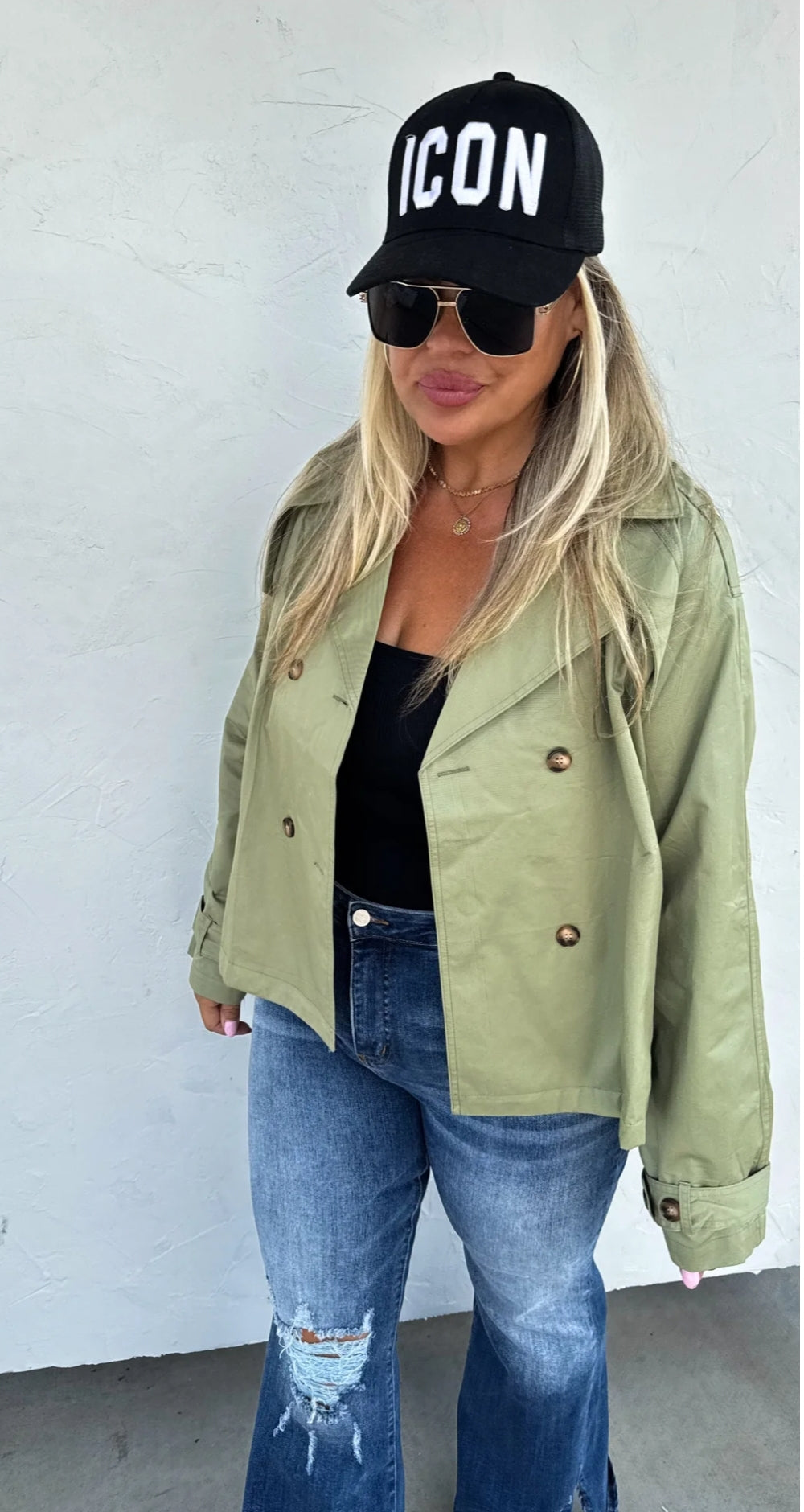 PREORDER- ROSSI CROP TRENCH COAT