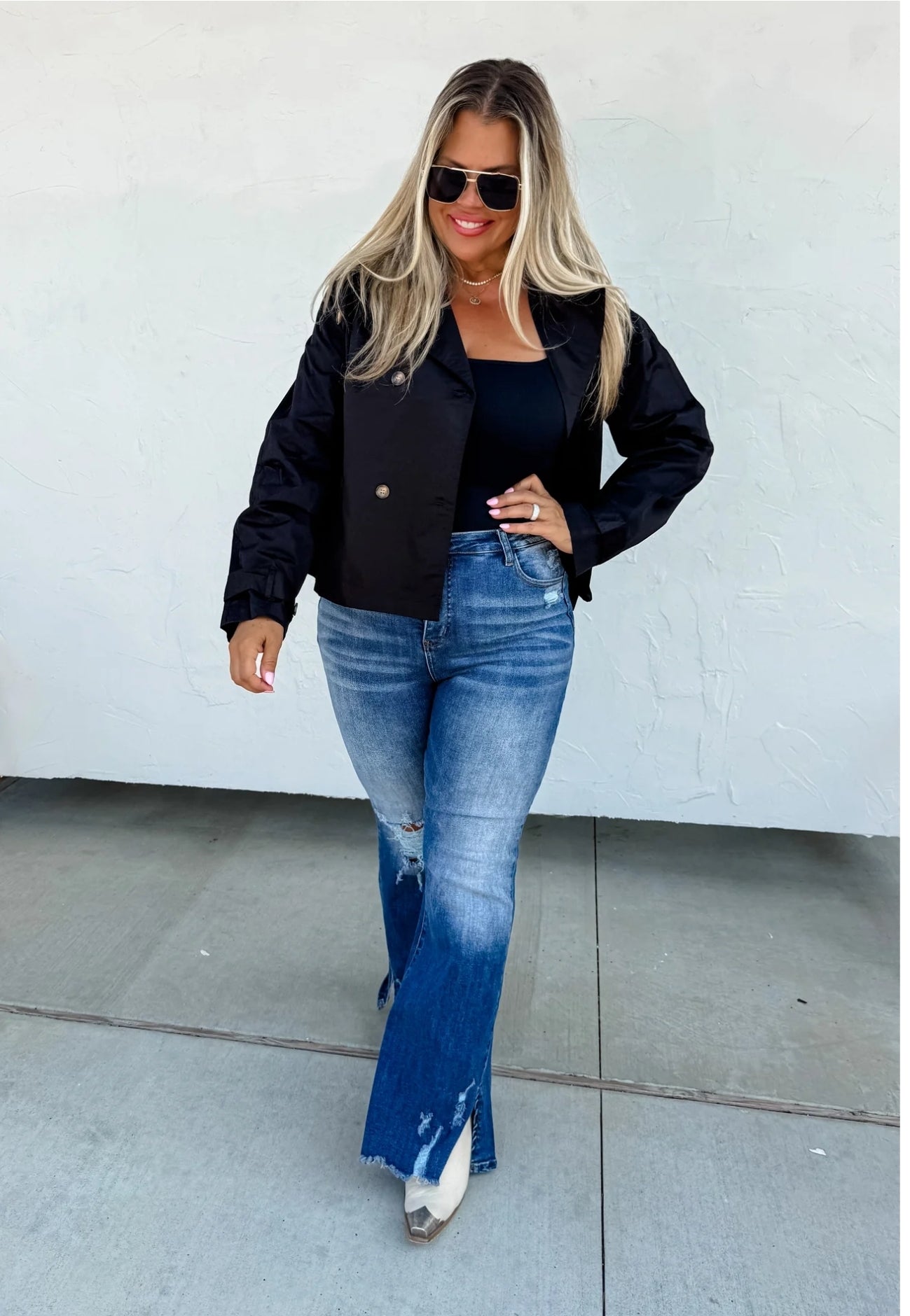 PREORDER- ROSSI CROP TRENCH COAT