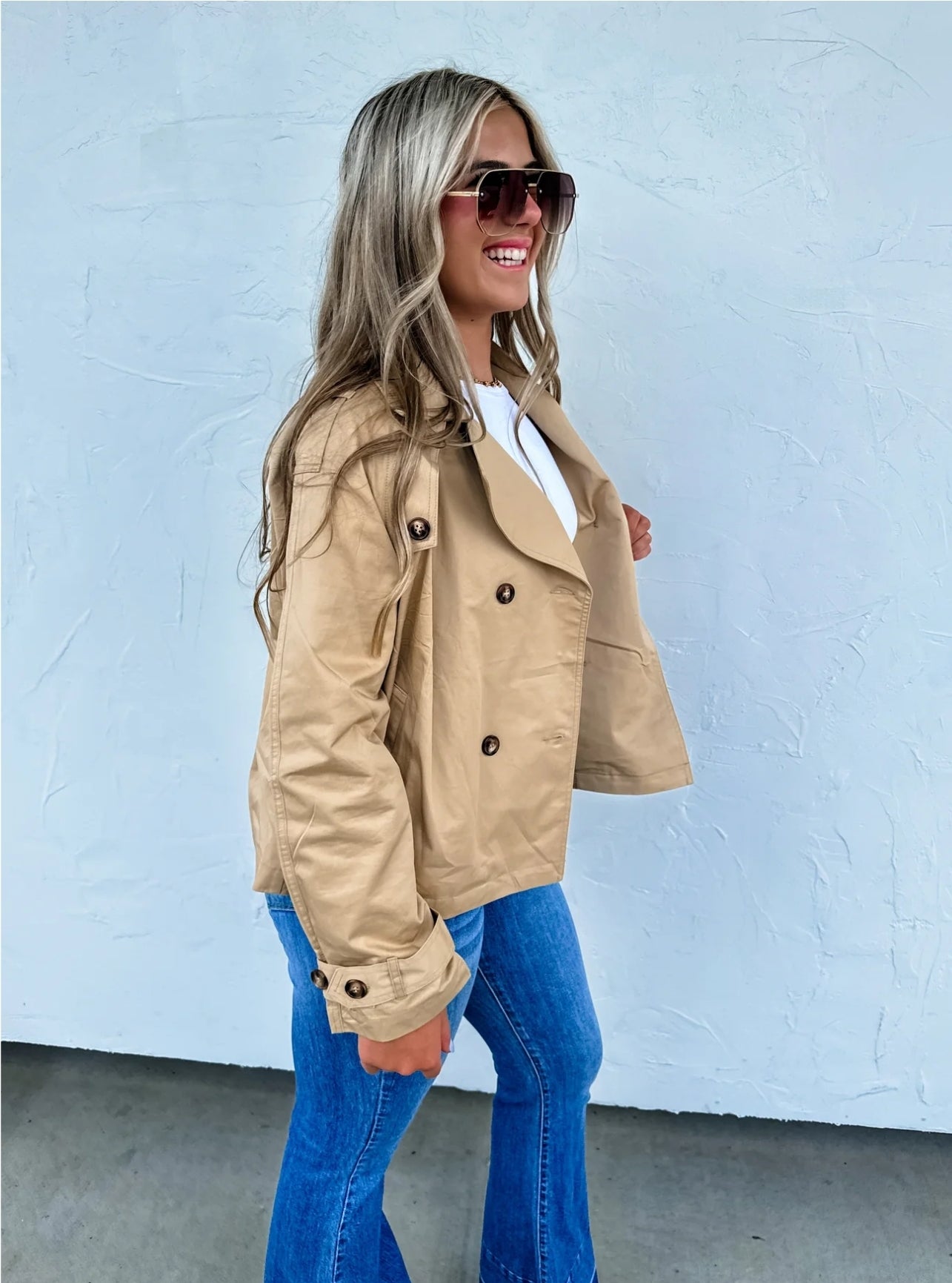 PREORDER- ROSSI CROP TRENCH COAT