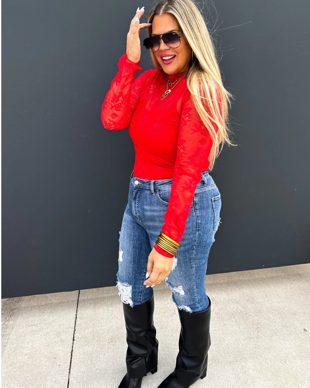 PREORDER- VALENTINES ROXY LACE TOP