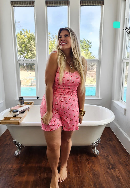 PREORDER- CHERRY & BOWS PJ SET