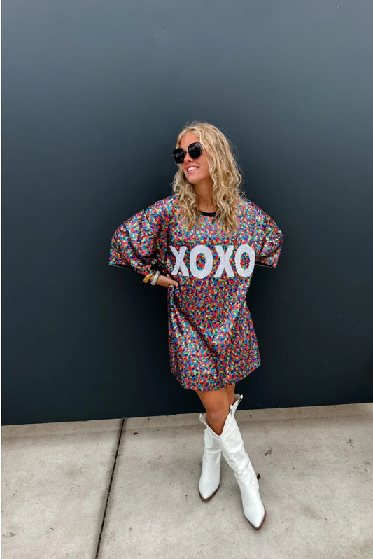 XOXO SEQUIN TOP