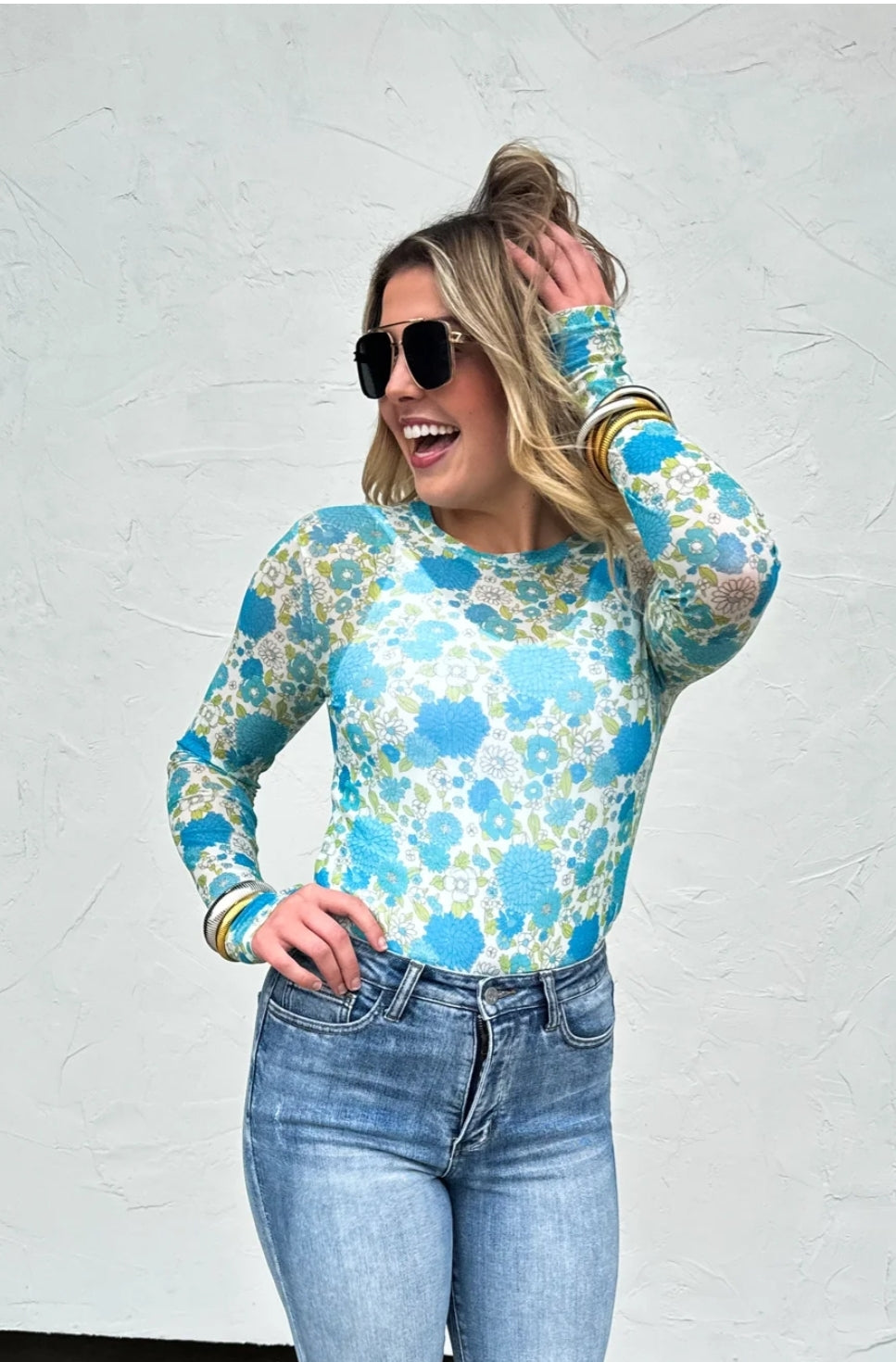 VINTAGE FLORAL MESH TOPS