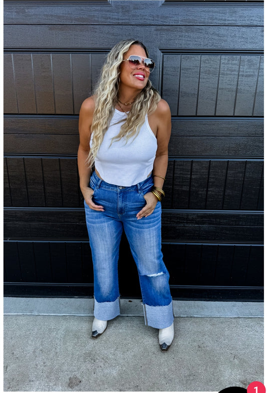 PREORDER- BROOKS WIDE CUFF JEANS