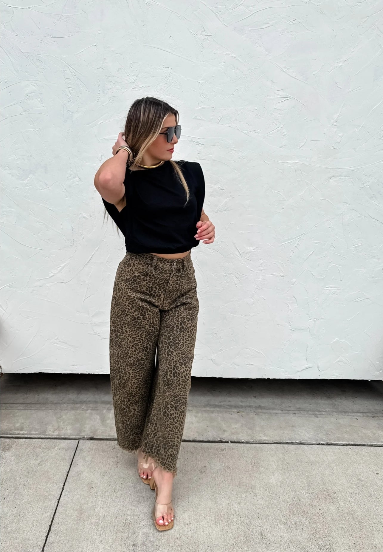 PREORDER- CHEETAH BARREL JEANS
