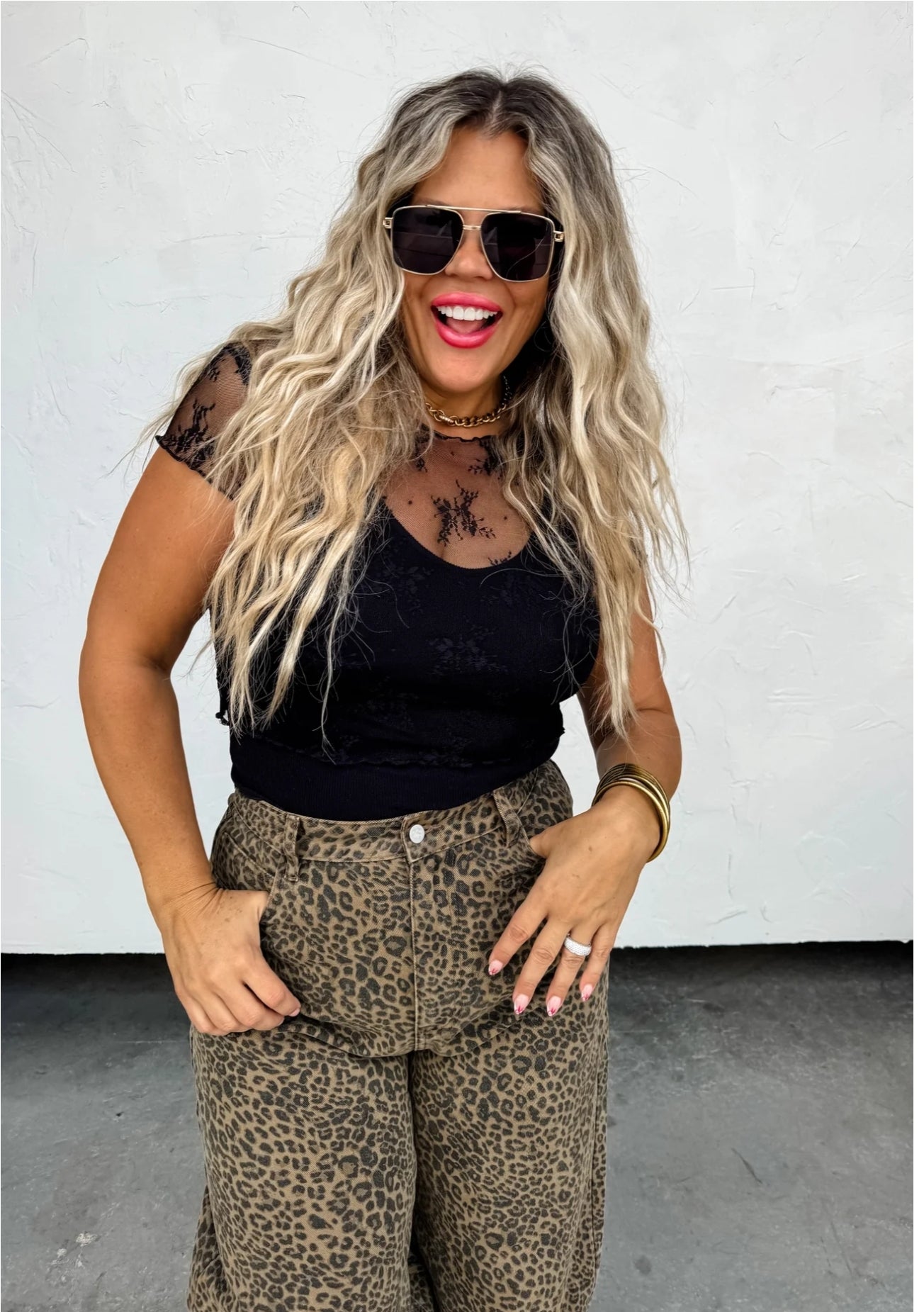 PREORDER- CHEETAH BARREL JEANS
