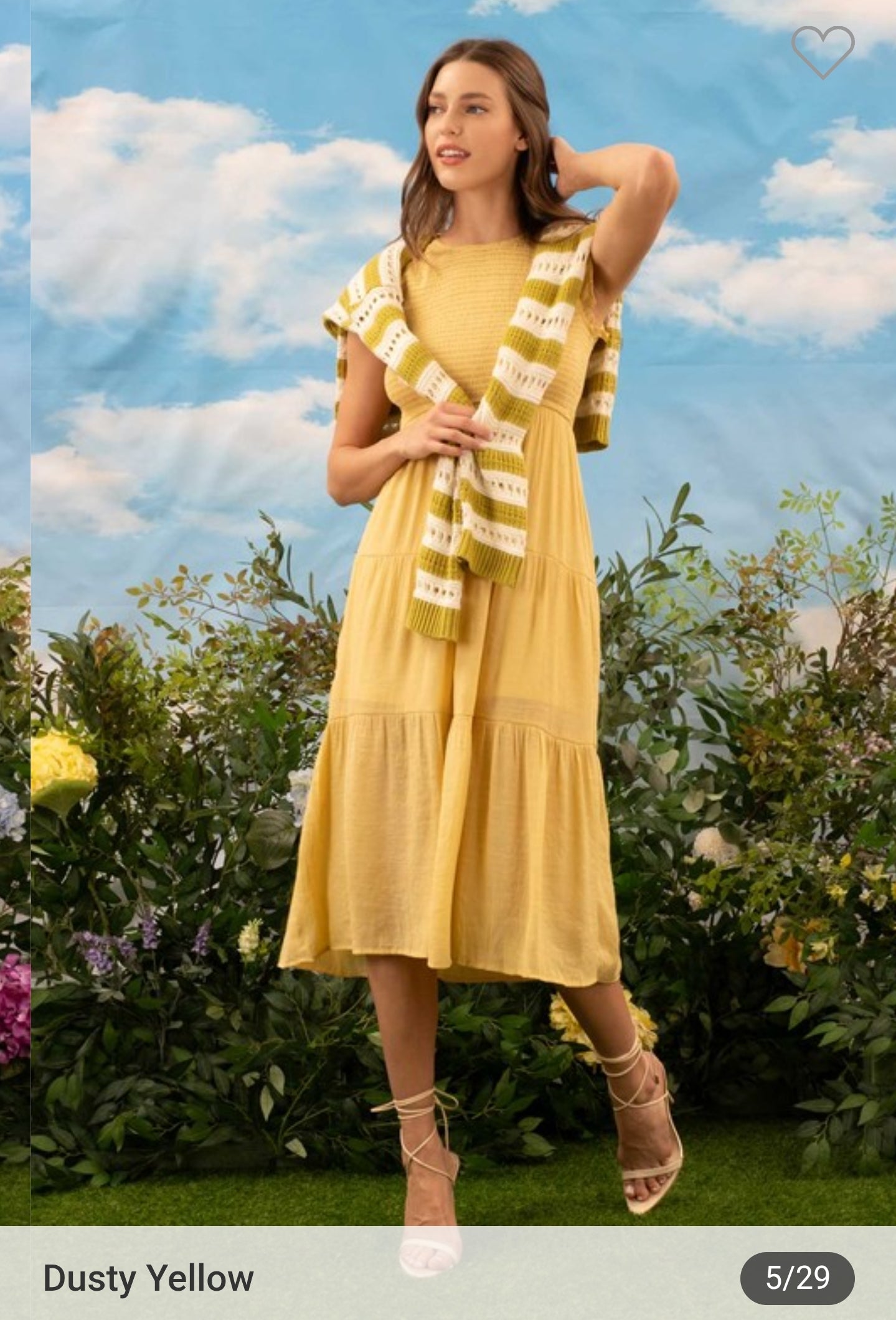 Smocked Tiered Midi Dress