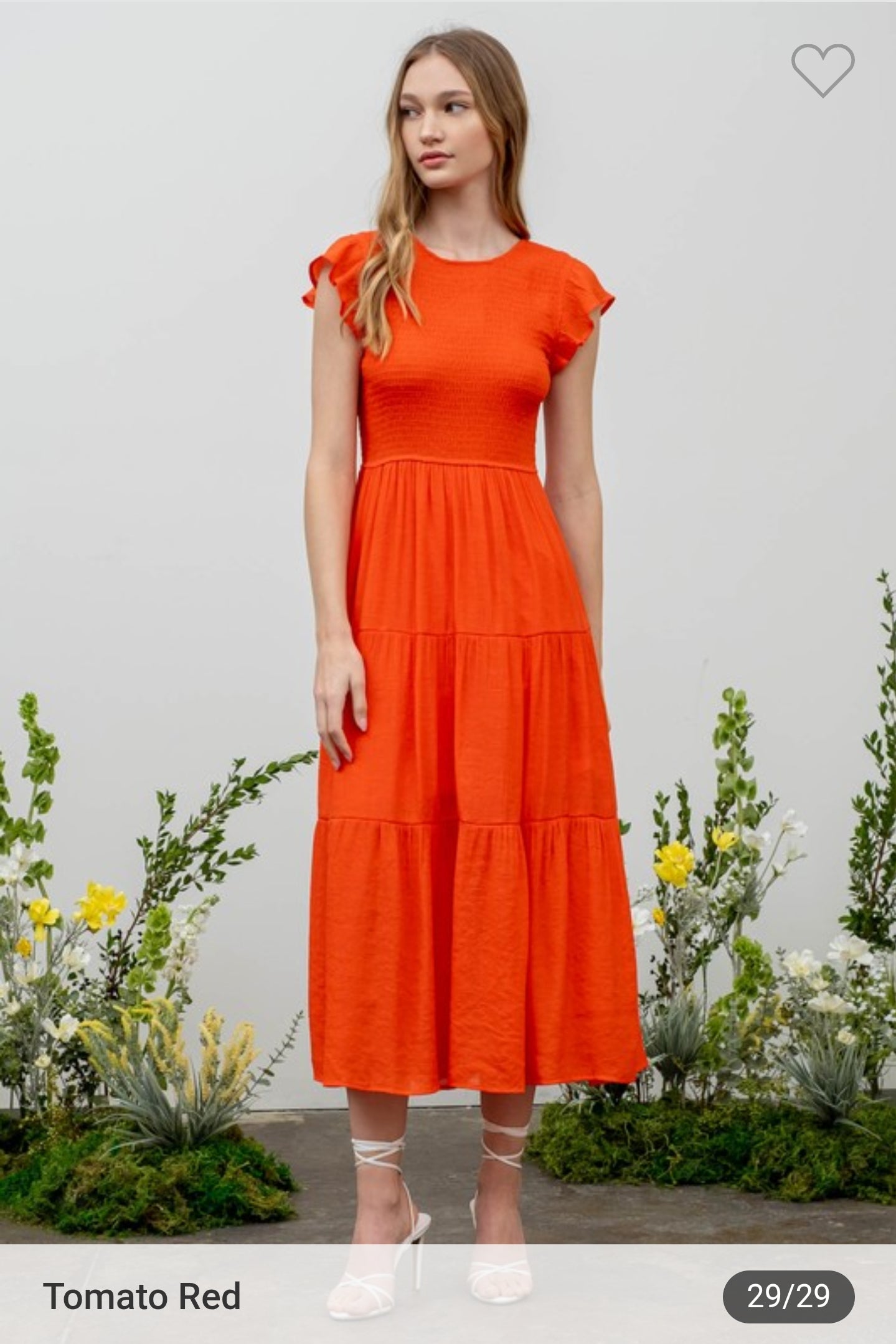 Smocked Tiered Midi Dress