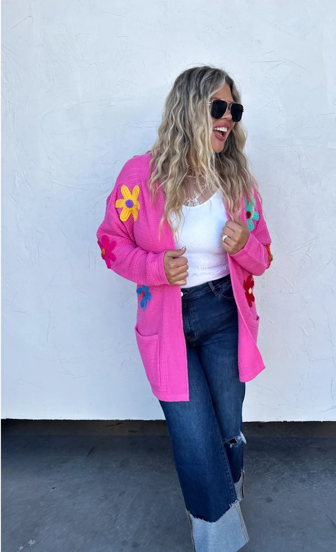 HARMONY FLOWER KNIT CARDIGAN
