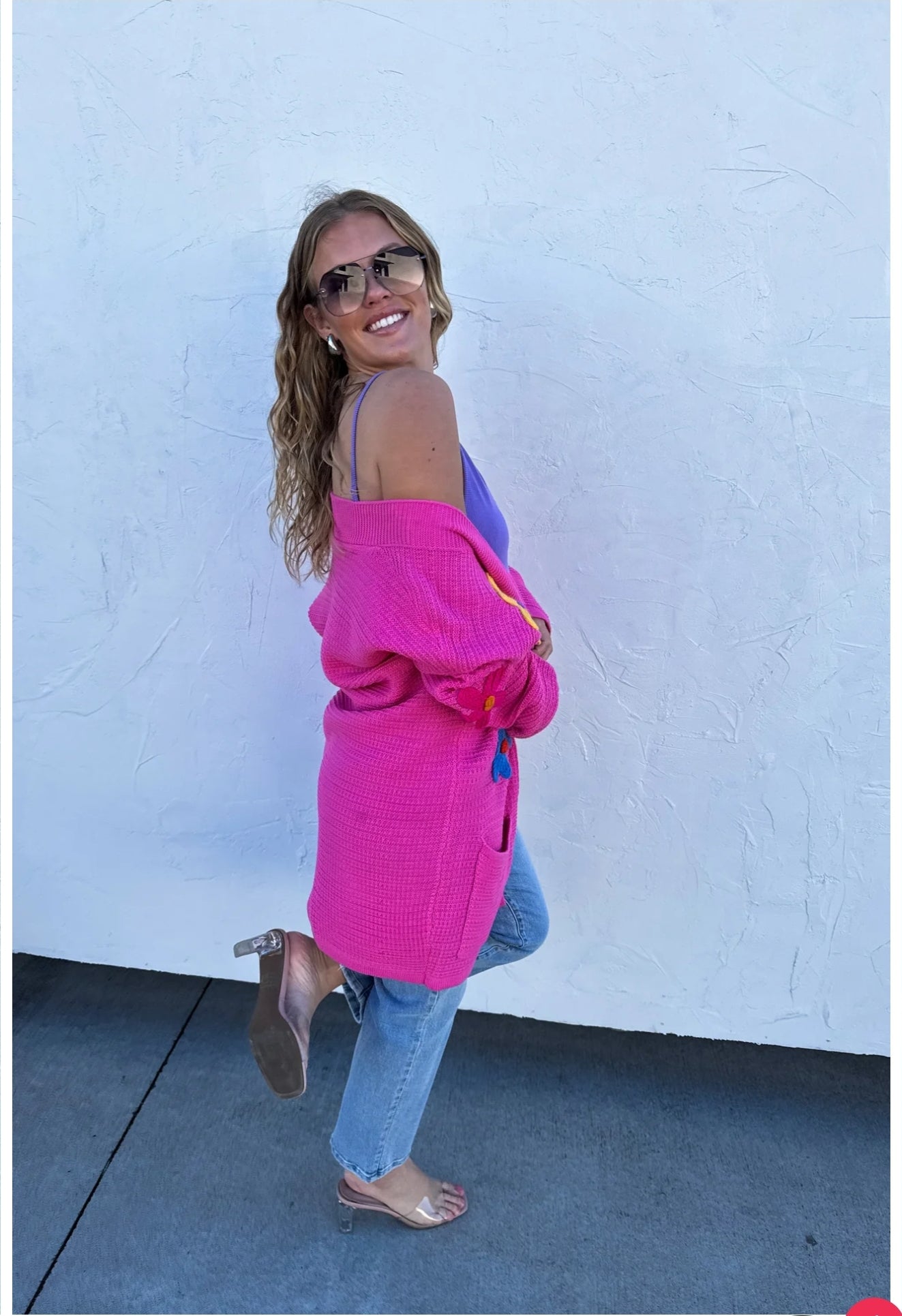 HARMONY FLOWER KNIT CARDIGAN
