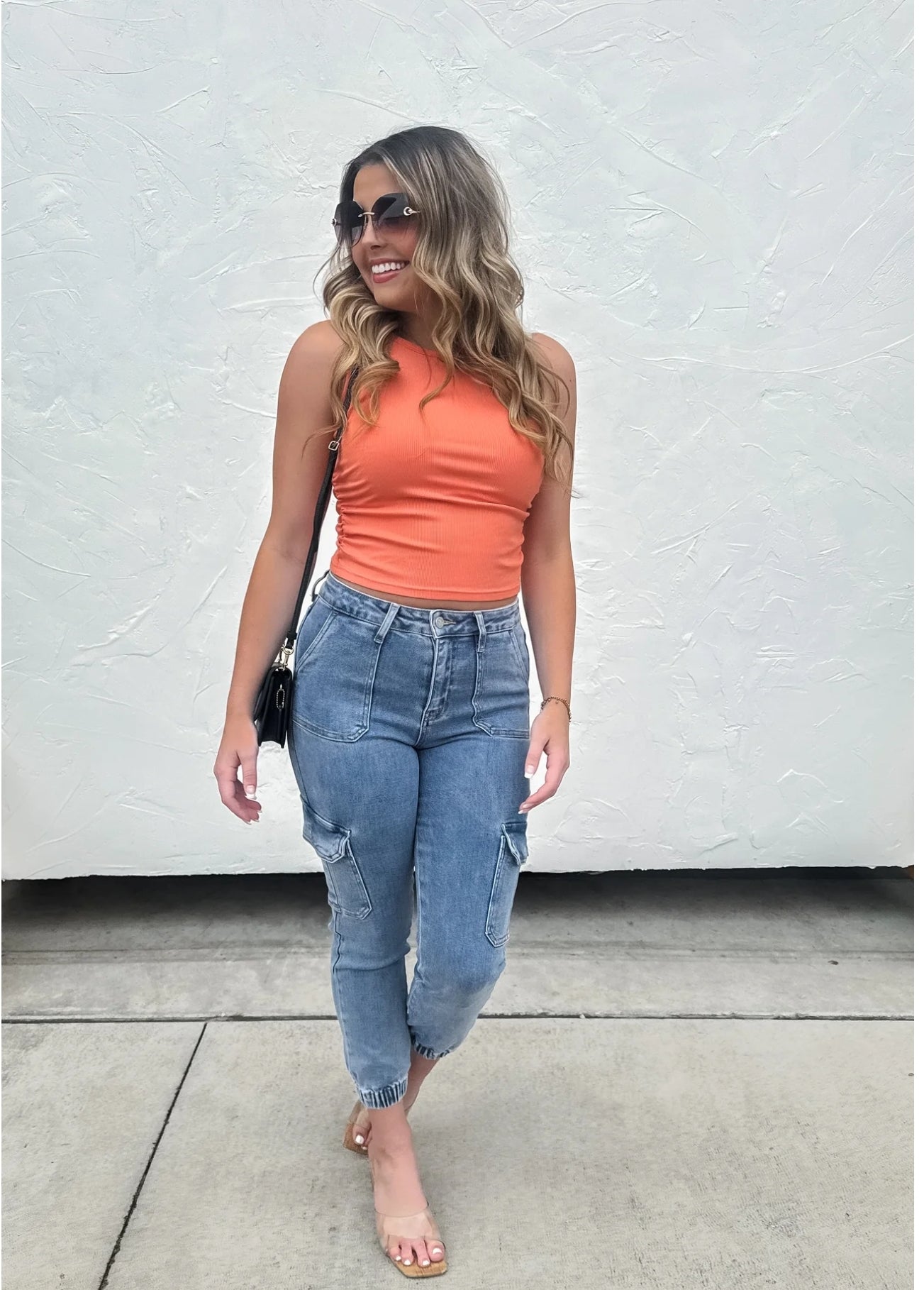 PREORDER-QUINN DENIM CARGO JOGGERS