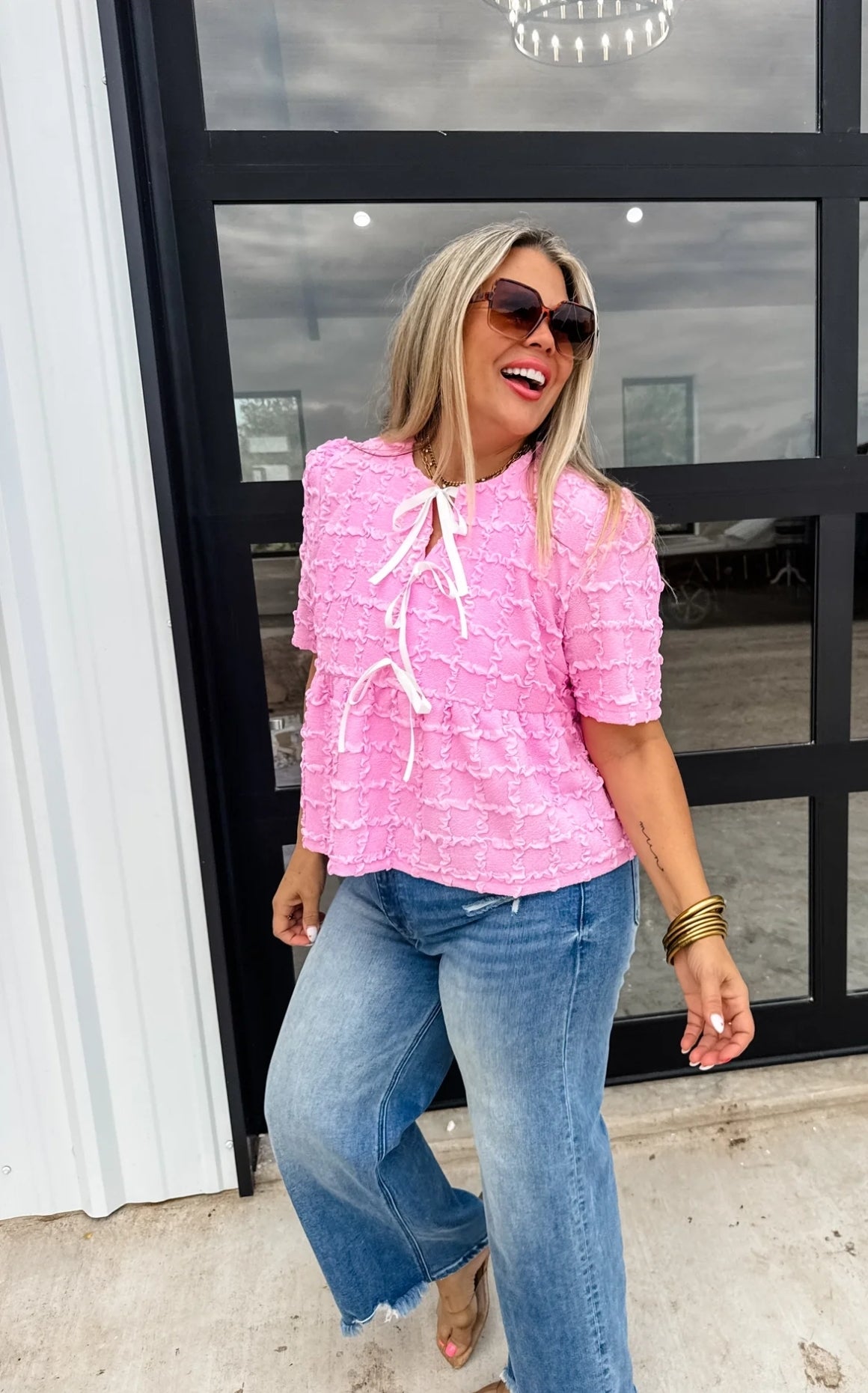 PREORDER- GRACIE BOW FRONT TOP