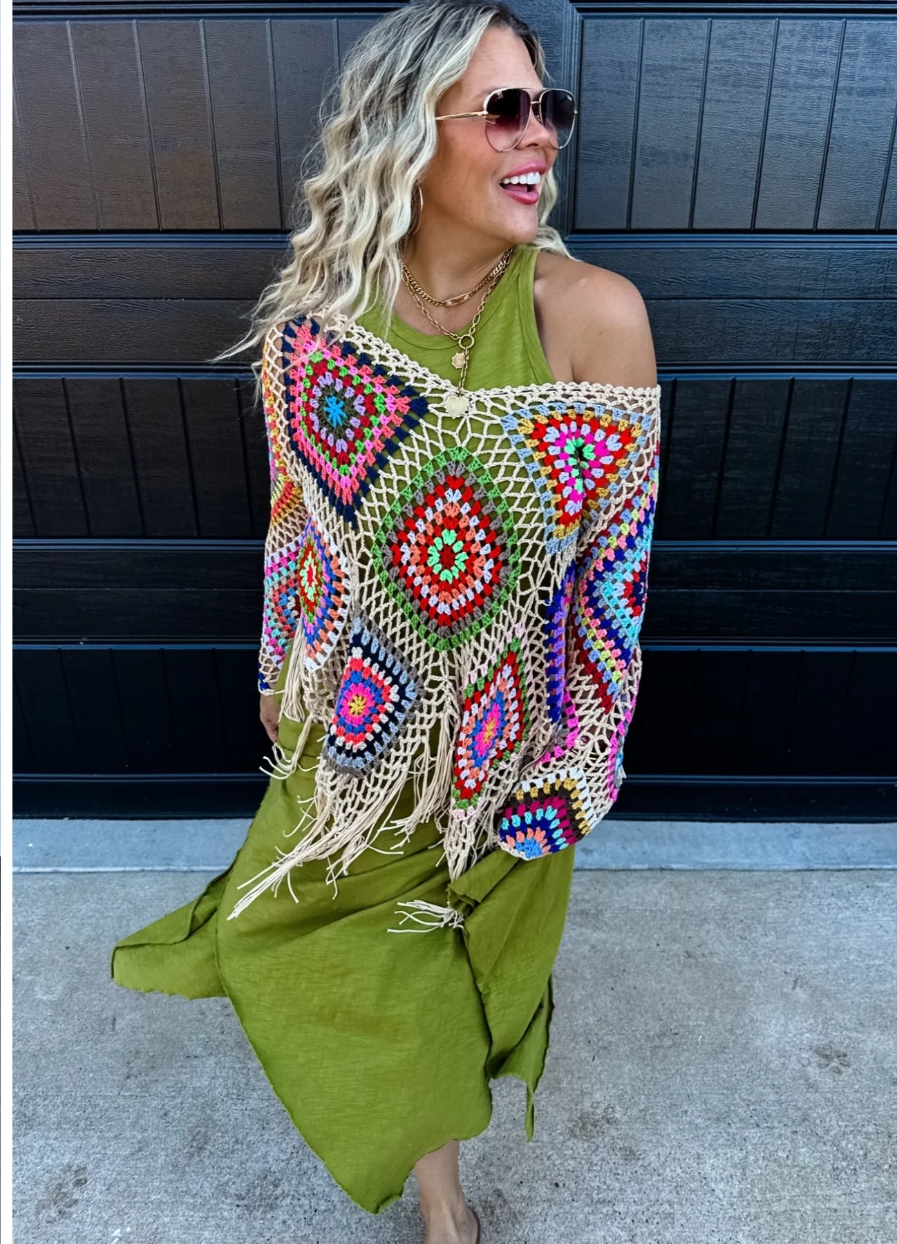 BOHO CROCHET KNIT TOPS