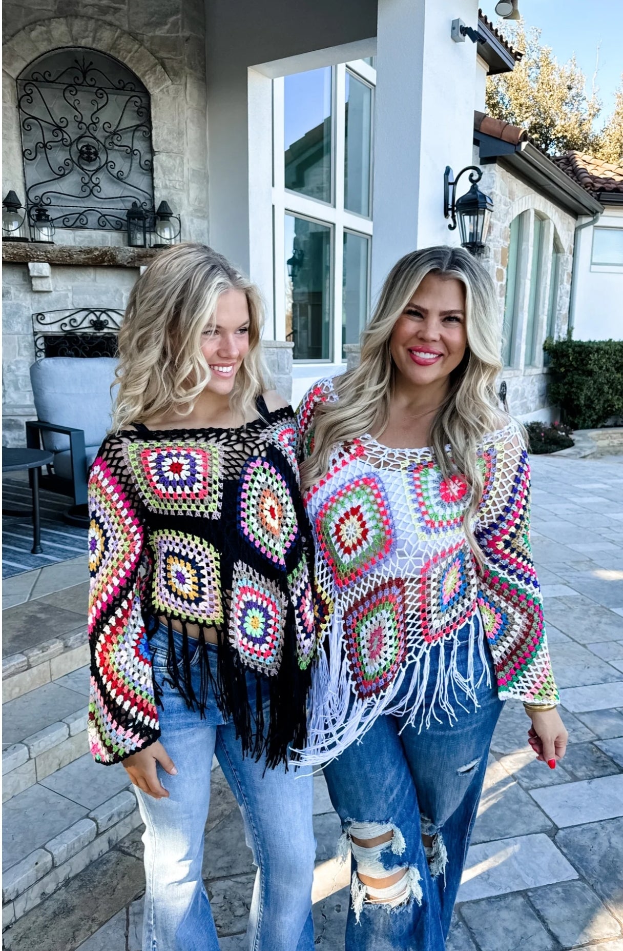BOHO CROCHET KNIT TOPS