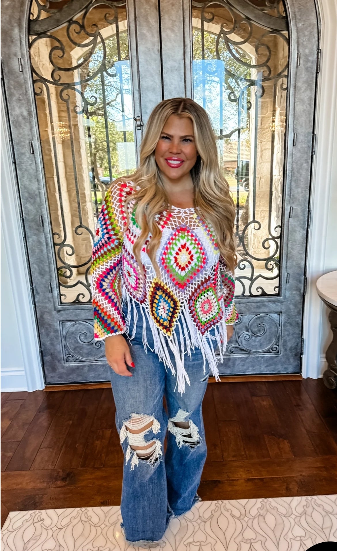 BOHO CROCHET KNIT TOPS
