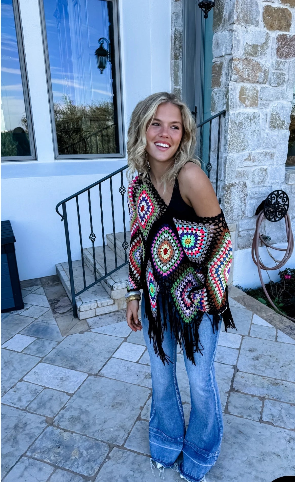 BOHO CROCHET KNIT TOPS