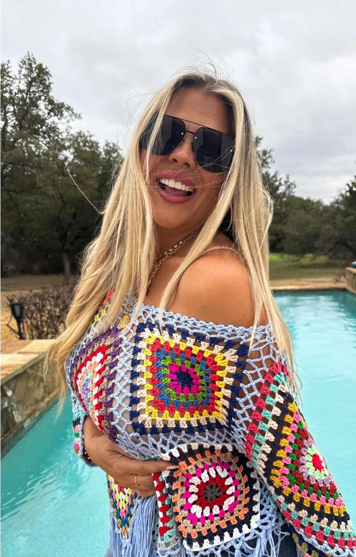 BOHO CROCHET KNIT TOPS
