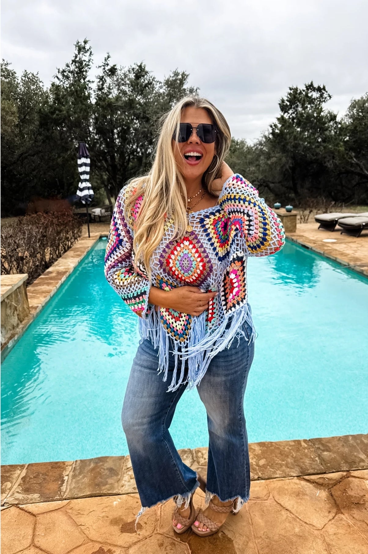BOHO CROCHET KNIT TOPS
