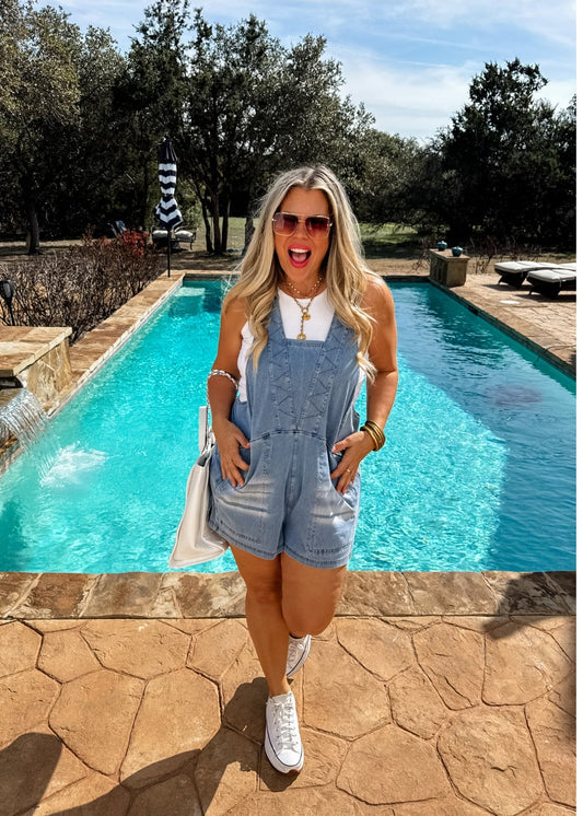 DAYDREAM DENIM ROMPER