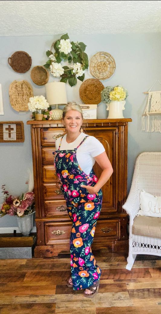 Floral Overalls